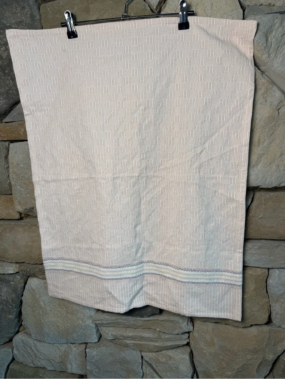 New🌟Anthropologie-Helen Blush Pink Striped Dish Towels